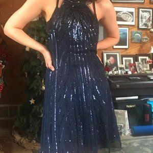 Gorgeous Midnight Blue Xeniya Cocktail Dress